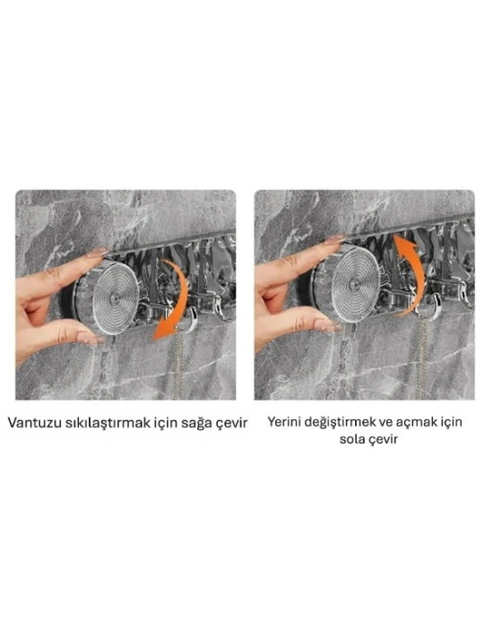 Güçlü Lüks Vantuzlu Askılık