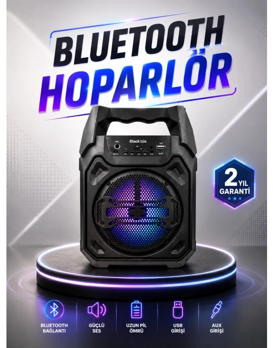 Güçlü ve Şarj Edilebilir Bluetooth Hoparlör 6.5 İnç