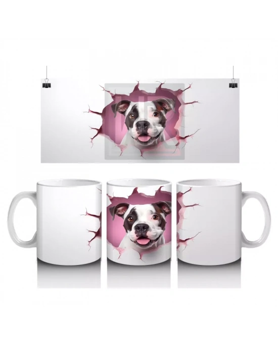 Gül Bahçesinden Bakan Sevimli Köpek – Baskılı Kahve Kupası