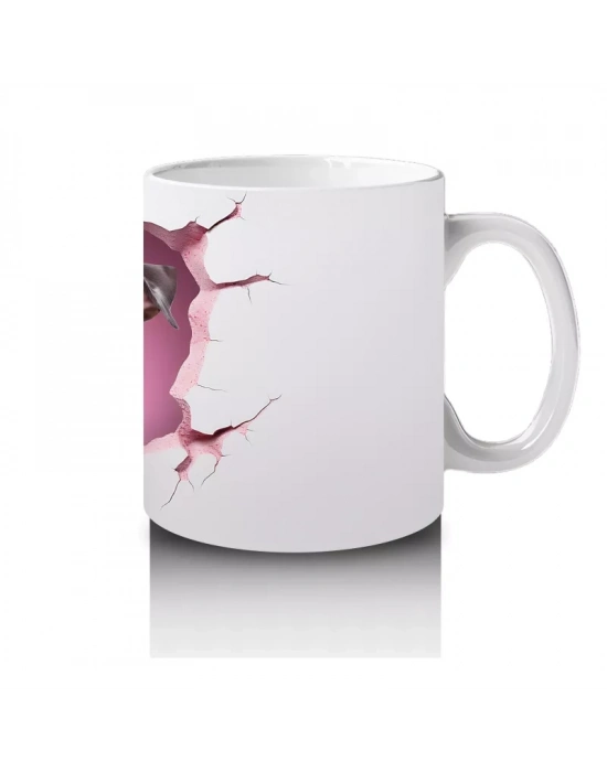 Gül Bahçesinden Bakan Sevimli Köpek – Baskılı Kahve Kupası