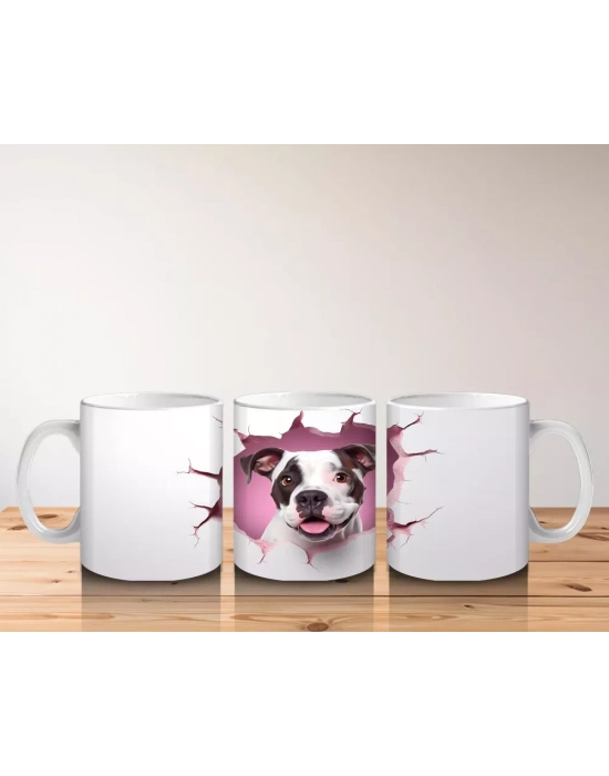 Gül Bahçesinden Bakan Sevimli Köpek – Baskılı Kahve Kupası