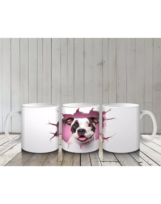 Gül Bahçesinden Bakan Sevimli Köpek – Baskılı Kahve Kupası