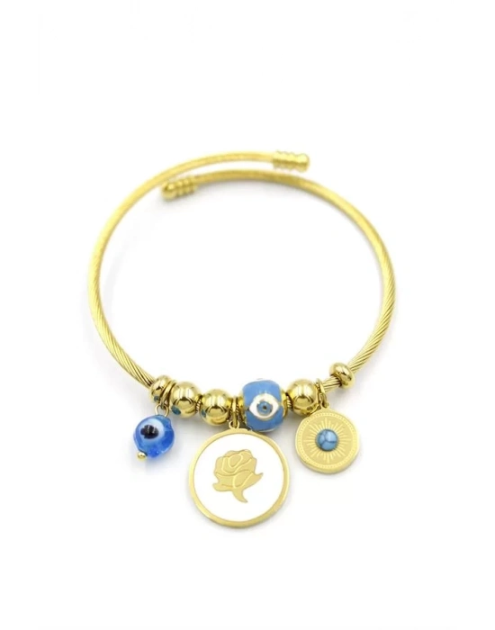 Gül Charm Bilezik - Altın