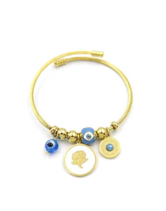 Gül Charm Bilezik - Altın