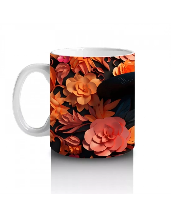 Gül Denizi İçinde Siyah Şapkalı Ruh – Hediyelik Kahve Kupası