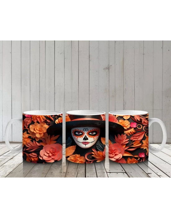 Gül Denizi İçinde Siyah Şapkalı Ruh – Hediyelik Kahve Kupası