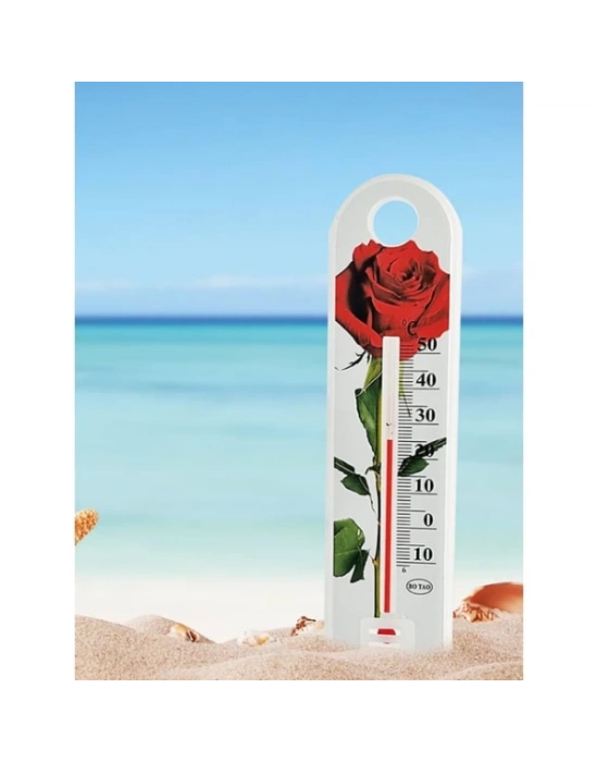 Gül Desenli Termometre