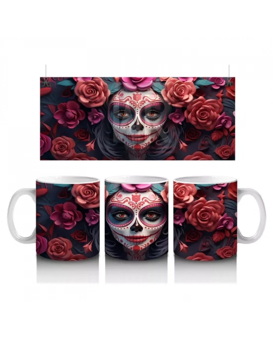 Gül Taçlı Renkli Maske – Hediyelik Kahve Kupası