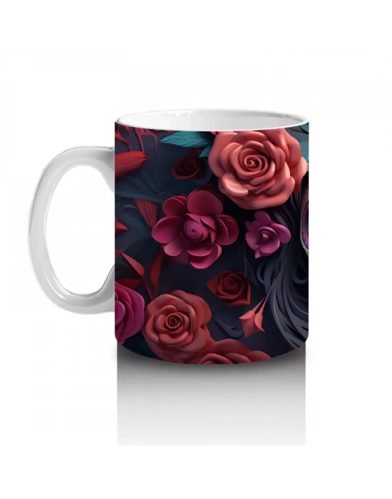 Gül Taçlı Renkli Maske – Hediyelik Kahve Kupası