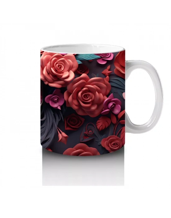 Gül Taçlı Renkli Maske – Hediyelik Kahve Kupası