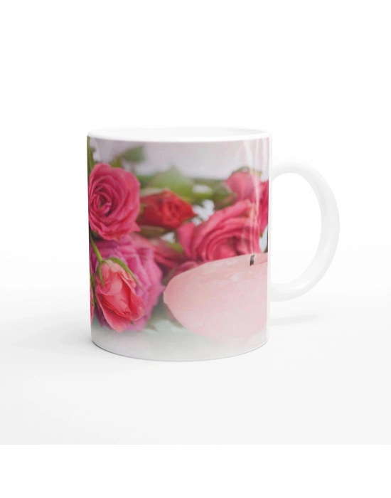 Gül ve Mum Esintili Romantik Kupa