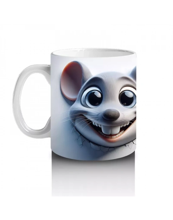 Gülen Fare Çifti – Baskılı Kahve Kupası