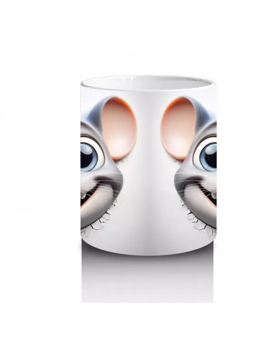 Gülen Fare Çifti – Baskılı Kahve Kupası