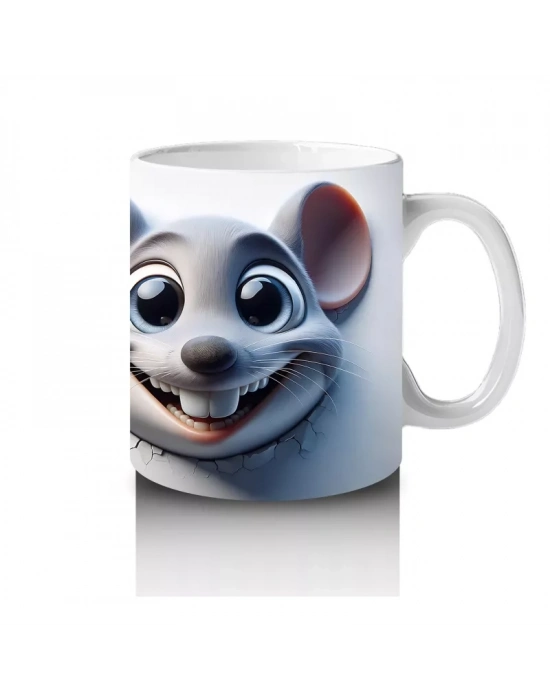 Gülen Fare Çifti – Baskılı Kahve Kupası