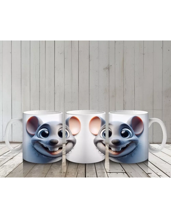 Gülen Fare Çifti – Baskılı Kahve Kupası