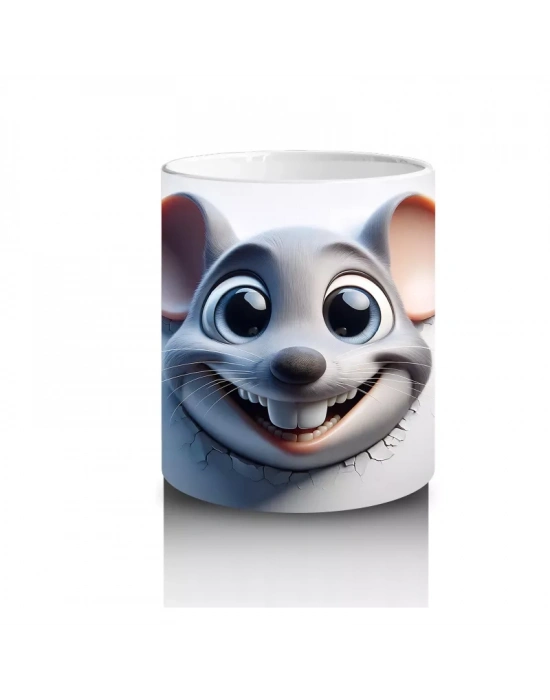 Gülen Sevimli Fare – Baskılı Kahve Kupası