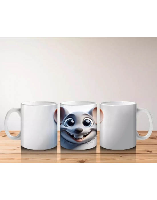 Gülen Sevimli Fare – Baskılı Kahve Kupası