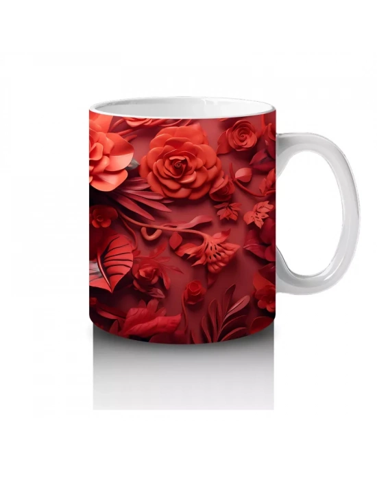 Güller Arasında Şeytani Kafatası – Hediyelik Kahve Kupası