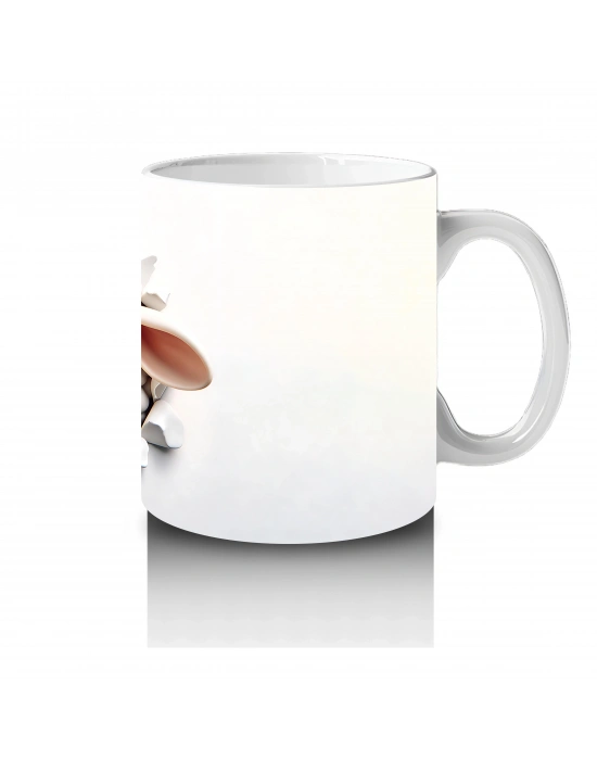 Gülümseyen Mavi Gözlü Sevimli Kuzu – Baskılı Kahve Kupası