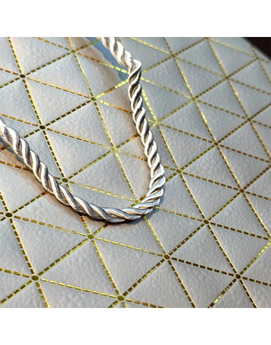 Gümüş Geometrik Desenli Mini Boy Karton Hediye Çantası