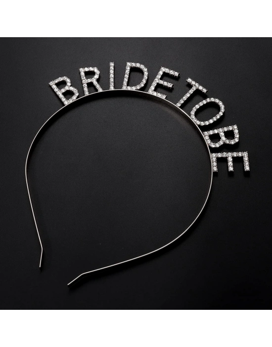 Gümüş Kaplama Kristal Taşlı Bride To Be Gelin Tacı