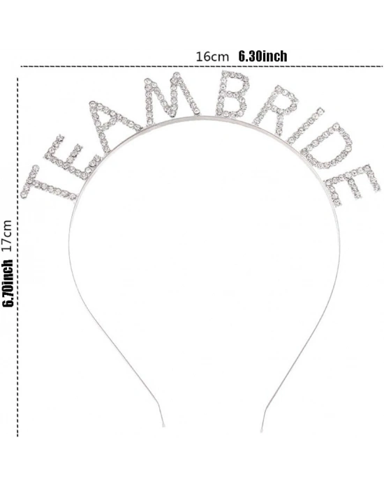 Gümüş Kaplama Kristal Taşlı Team Bride Taç