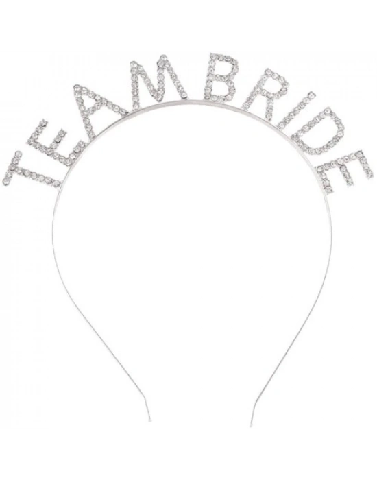 Gümüş Kaplama Kristal Taşlı Team Bride Taç