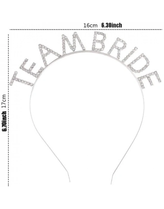 Gümüş Kaplama Kristal Taşlı Team Bride Taç