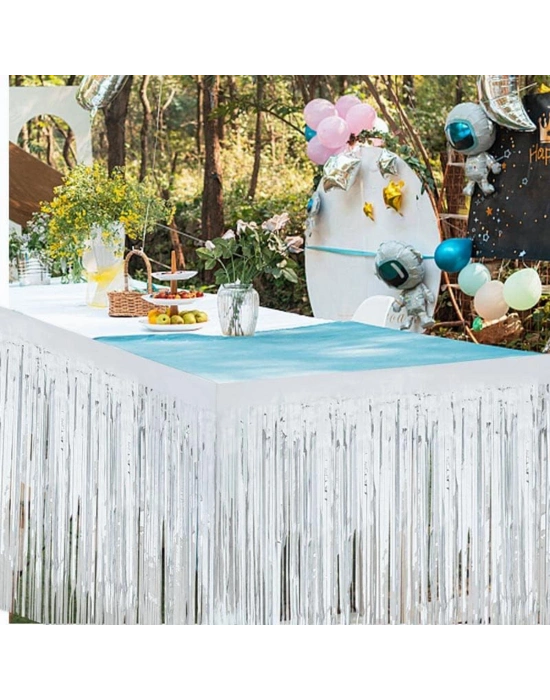 Gümüş Metalize Masa Eteği