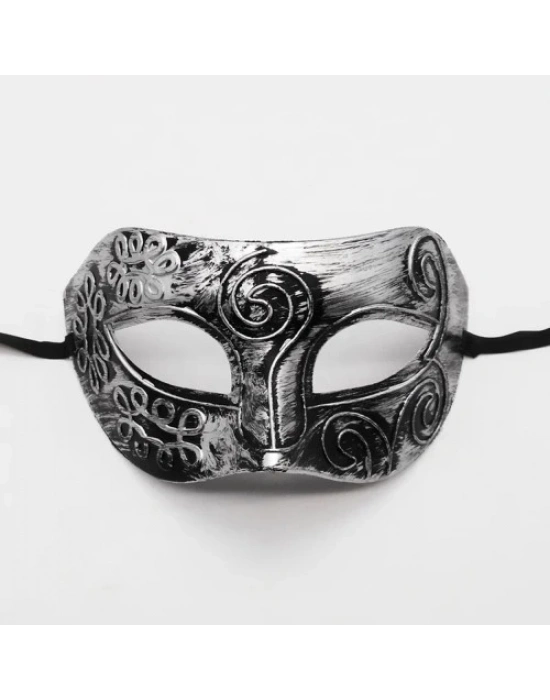 Gümüş Renk Antik Tarz Balo Maskesi