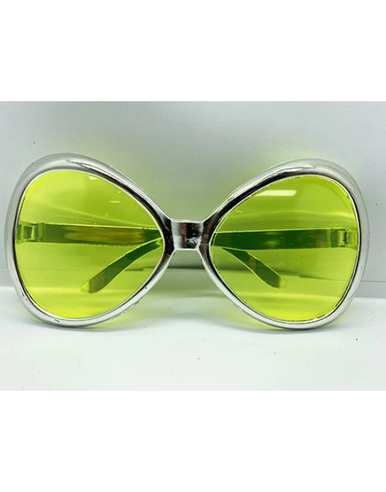 Gümüş Renk Yeşilçam Nostalji 80li Yıllar 90lı Yıllar Parti Gözlüğü  7x16 cm