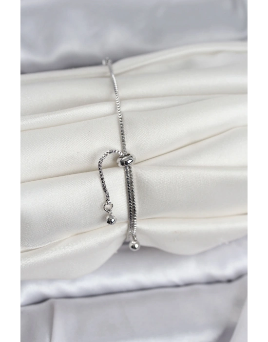 ® Gümüş Renk Zirkon Taşlı Yıldız Model Asansörlü Kadın Bileklik