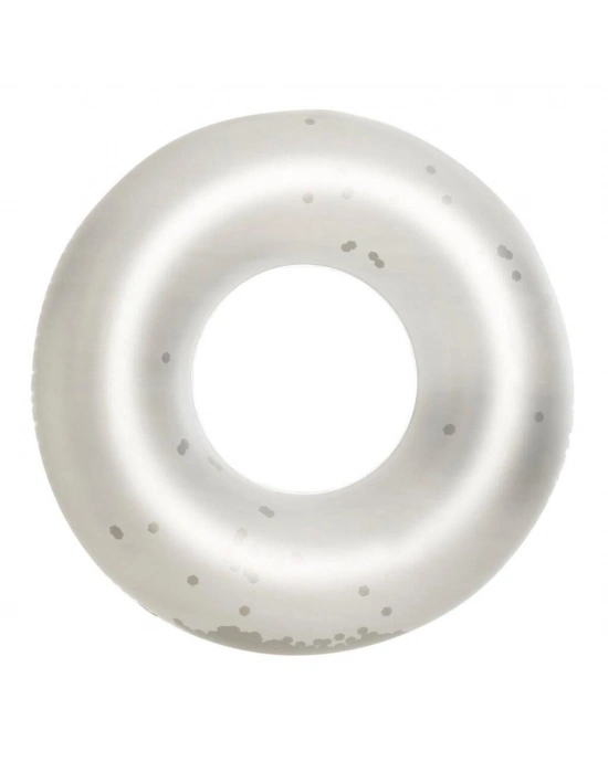 Gümüş Renkli Simli Dev Simit 109 Cm - 554396-ALTIN