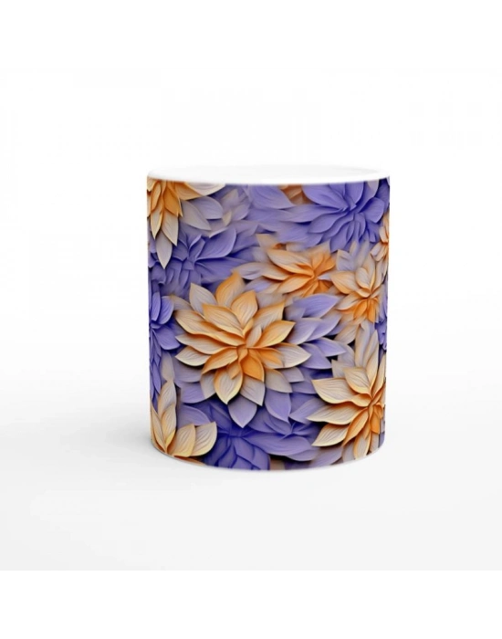 Gün Batımı Lalesi Mor Arka Planlı Kupa Bardak