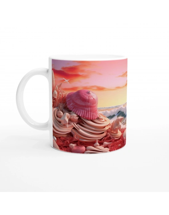 Gün Batımında Kabuk Koleksiyonu Kupa Bardak