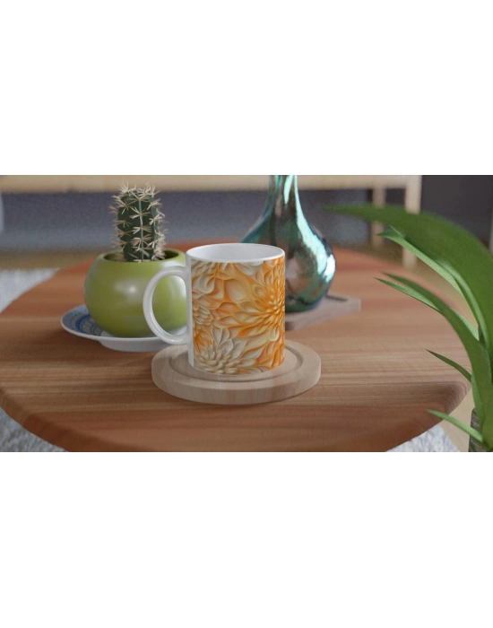 Gün Işıltısı Çiçekli Kupa Bardak