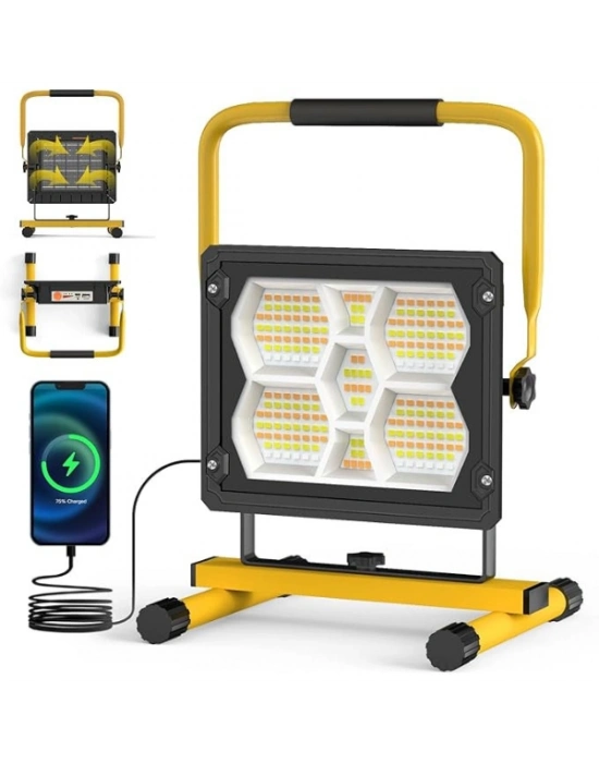 Güneş Enerjili 400 Ledli Powerbank Projektör