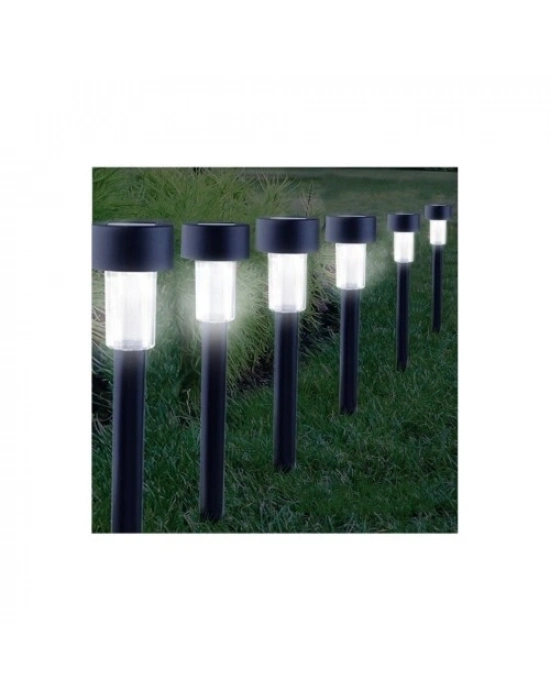 Güneş Enerjili Bahçe Lambası Plastik Saplama 10lu Set