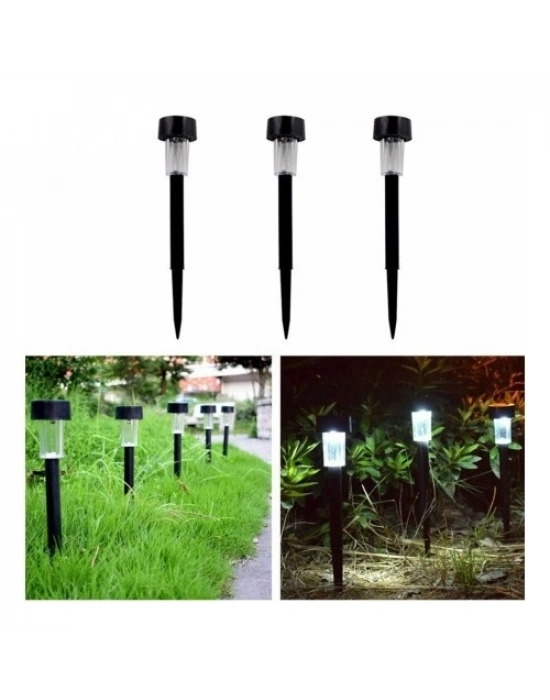 Güneş Enerjili Bahçe Lambası Plastik Saplama 10lu Set