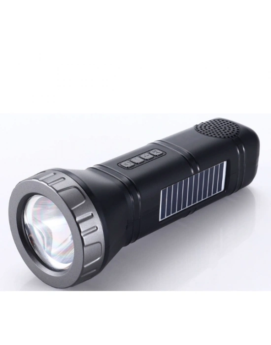 Güneş Enerjili Bluetooth Radyo Özellikli Kamp El Feneri