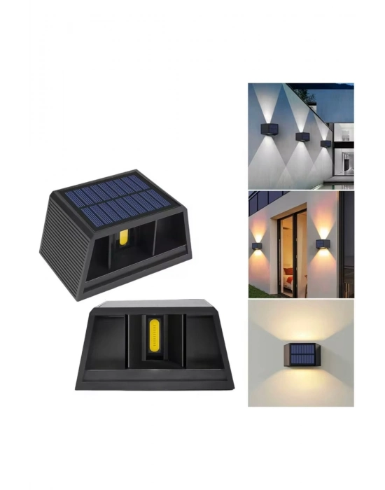 ® Güneş Enerjili Çift Yönlü Duvar ası - Bahçe ve Dış Mekan Aydınlatması