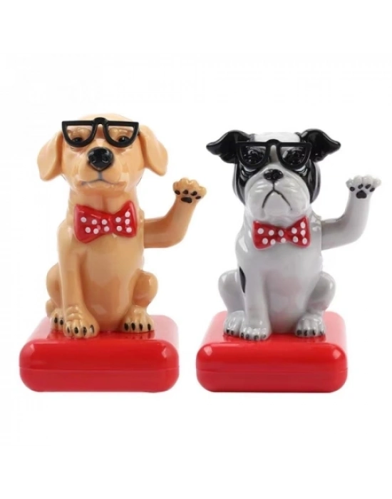 Güneş Enerjili Sallanan Köpek Figürü