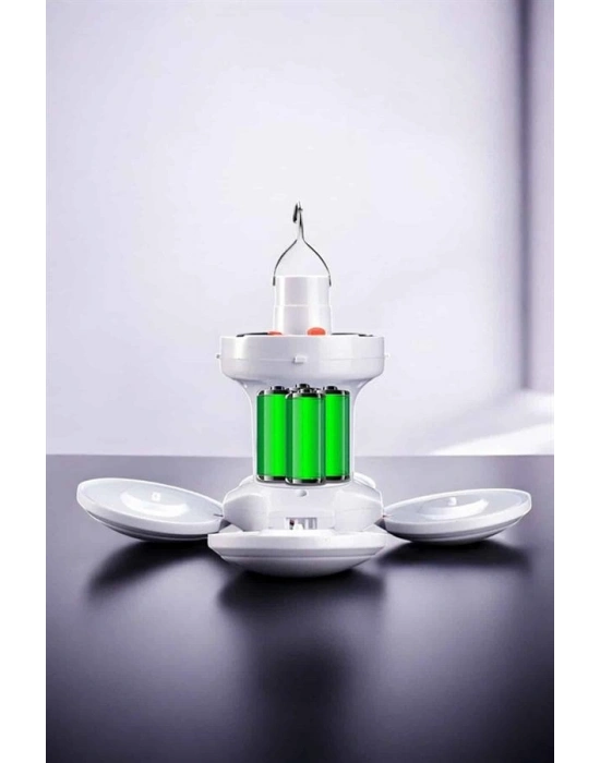 ® Güneş Enerjili Solar Aydınlatma Kamp Çadır Lambası Şarjlı Ampül Led Şarjlı El Feneri Işıldak