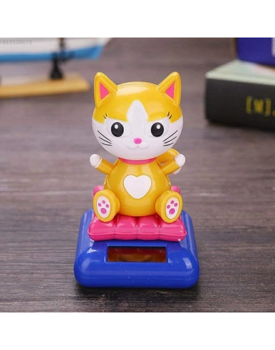 Güneş Enerjili Solar Sallanan Kedi