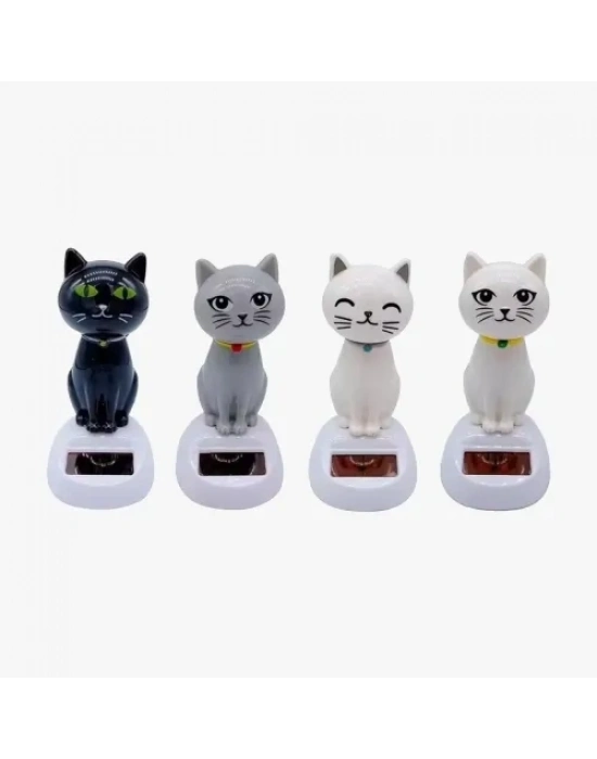 Güneş Enerjili Solar Sallanan Kedi Figürü