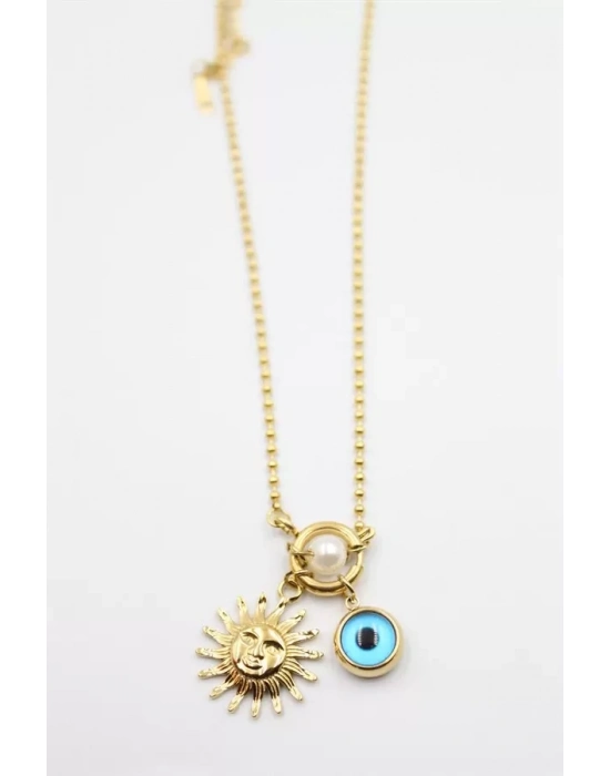 Güneş Kolye - Altın