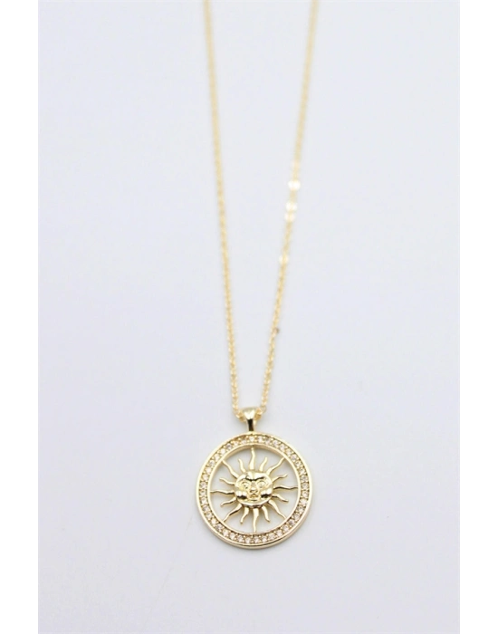 Güneş Kolye - Altın