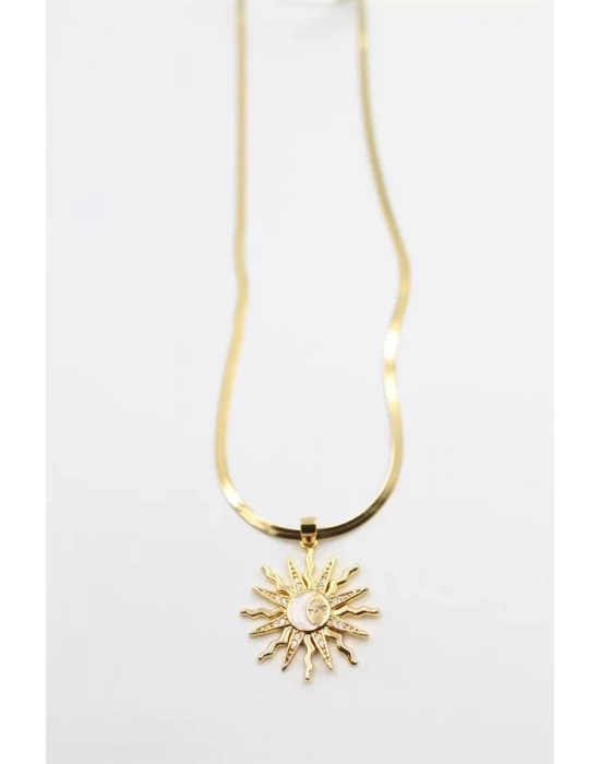Güneş Kolye - Altın