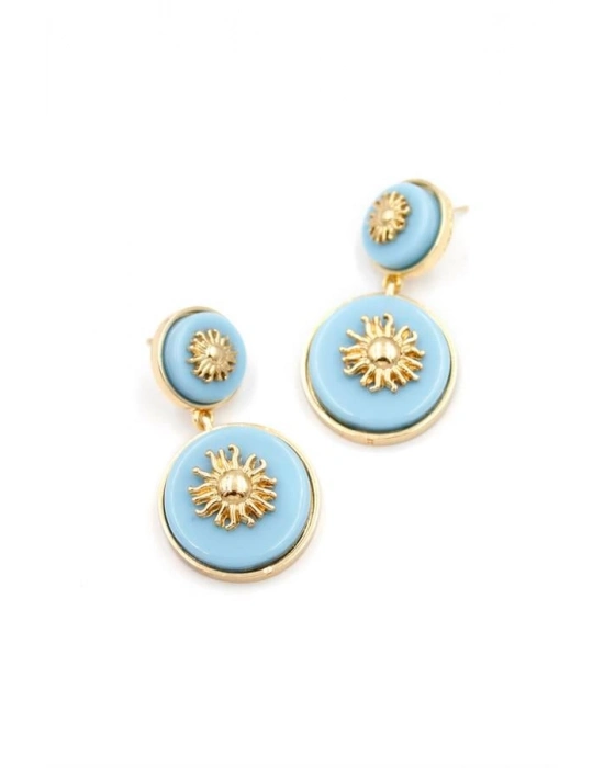 Güneş Küpe - Mavi