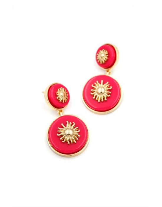 Güneş Küpe - Pembe